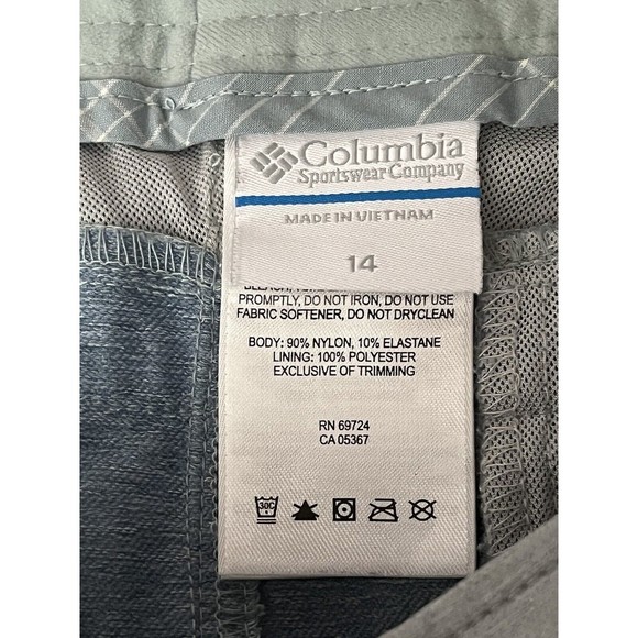 Columbia Skirt Size 14 Faux Wrap Omni-Shield Sage Stretch Tech Fabric Vent Waist - Picture 5 of 9
